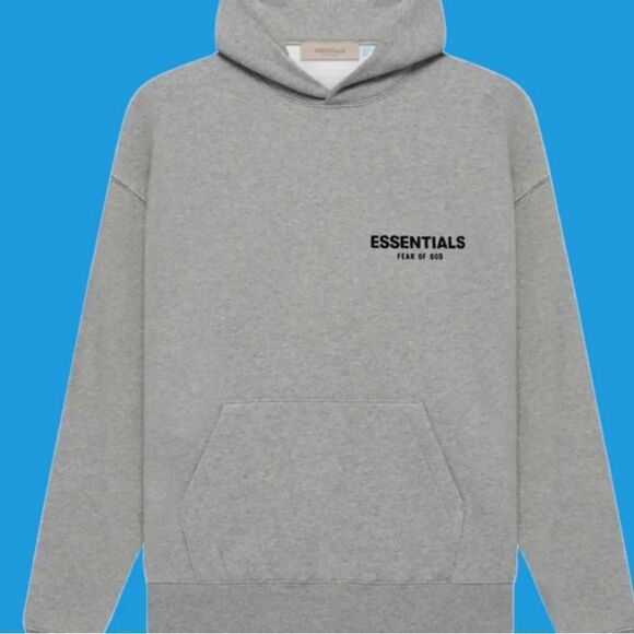 Fear of God Essentials Hoodie Dark Oatmeal (SS22) size Medium NWT unisex - Picture 4 of 7